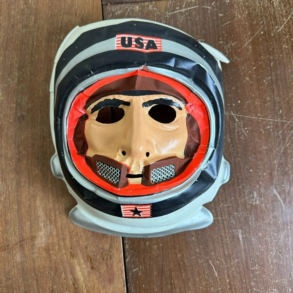 Collegeville Man On The Moon Costume Mask‎ Astronaut Spaceman